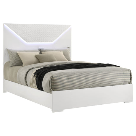 Ives Panel Bed with LED Lighting - Furniture World