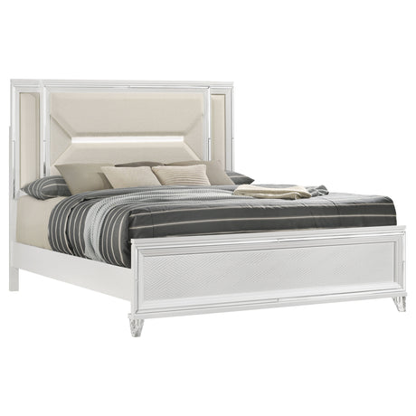 Marmore Panel Bed with LED Lighting - Furniture World