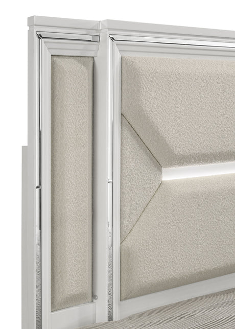 Marmore Panel Bed with LED Lighting - Furniture World