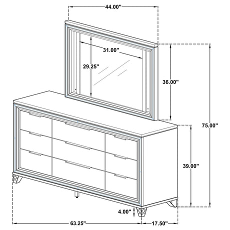 Marmore Dresser with Mirror - Furniture World
