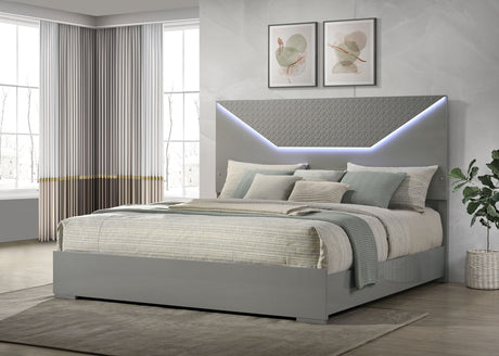 Ives Panel Bed with LED Lighting - Furniture World