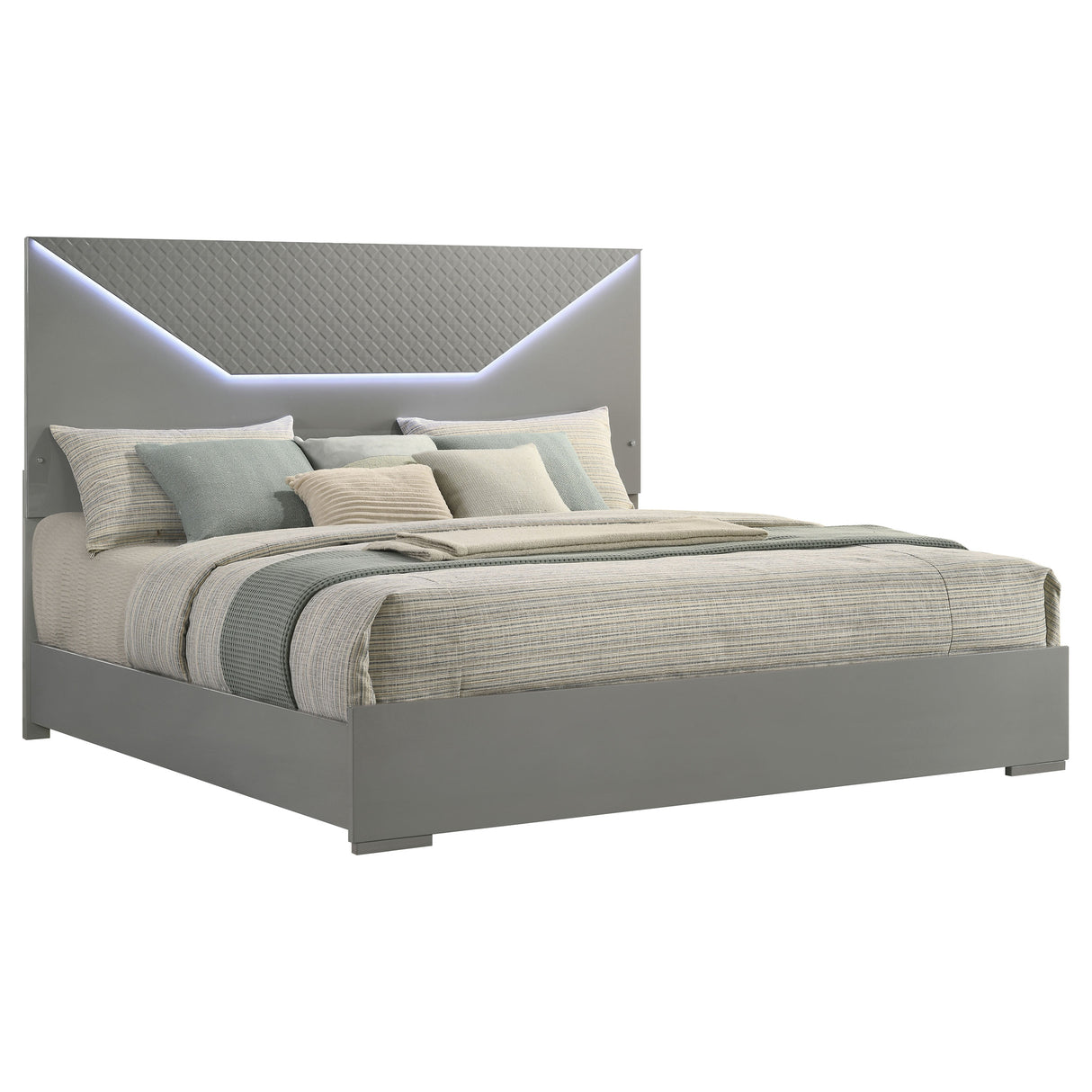 Ives Panel Bed with LED Lighting - Furniture World