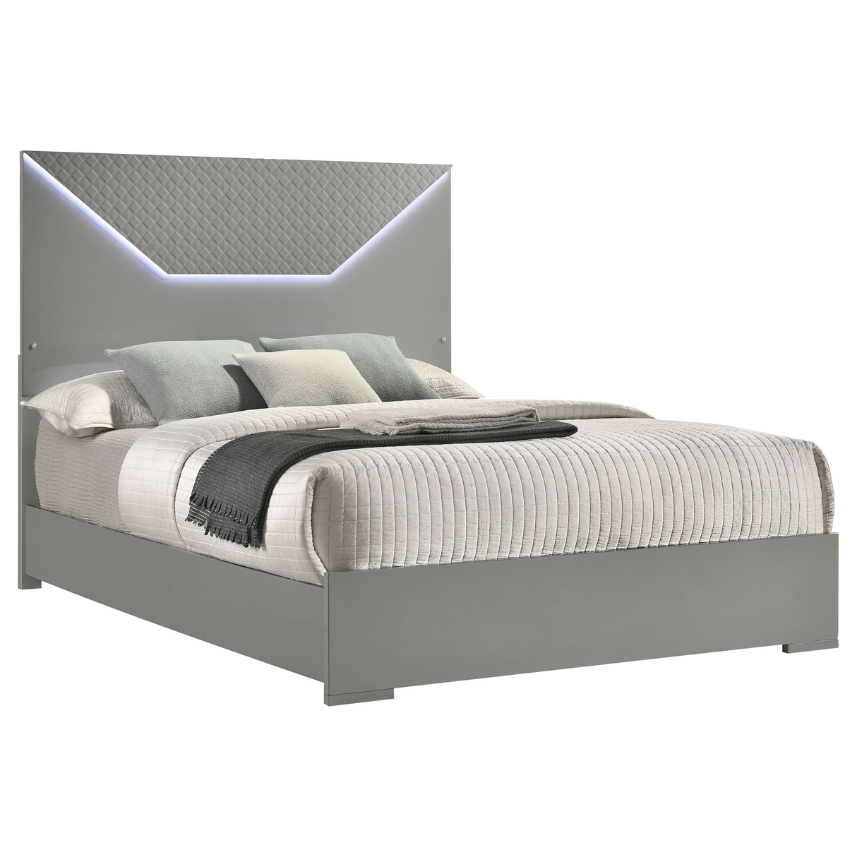Ives Panel Bed with LED Lighting - Furniture World