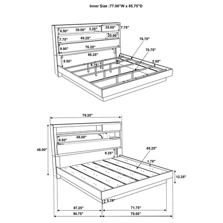 Fenwick Bookcase Platform Bed - Furniture World