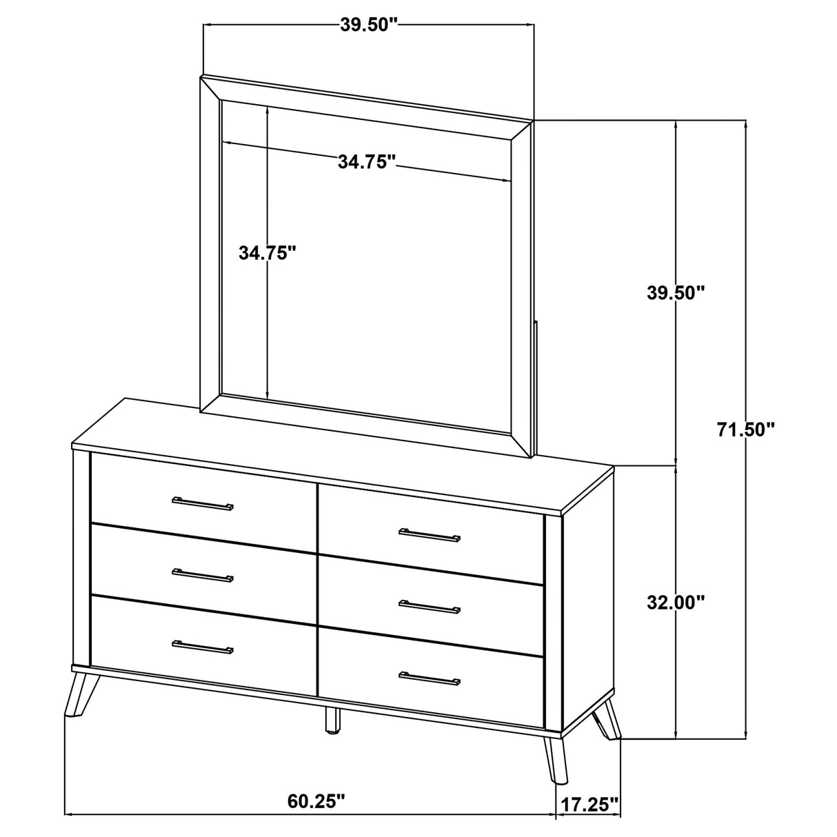 Kaywood Dresser with Mirror - Furniture World