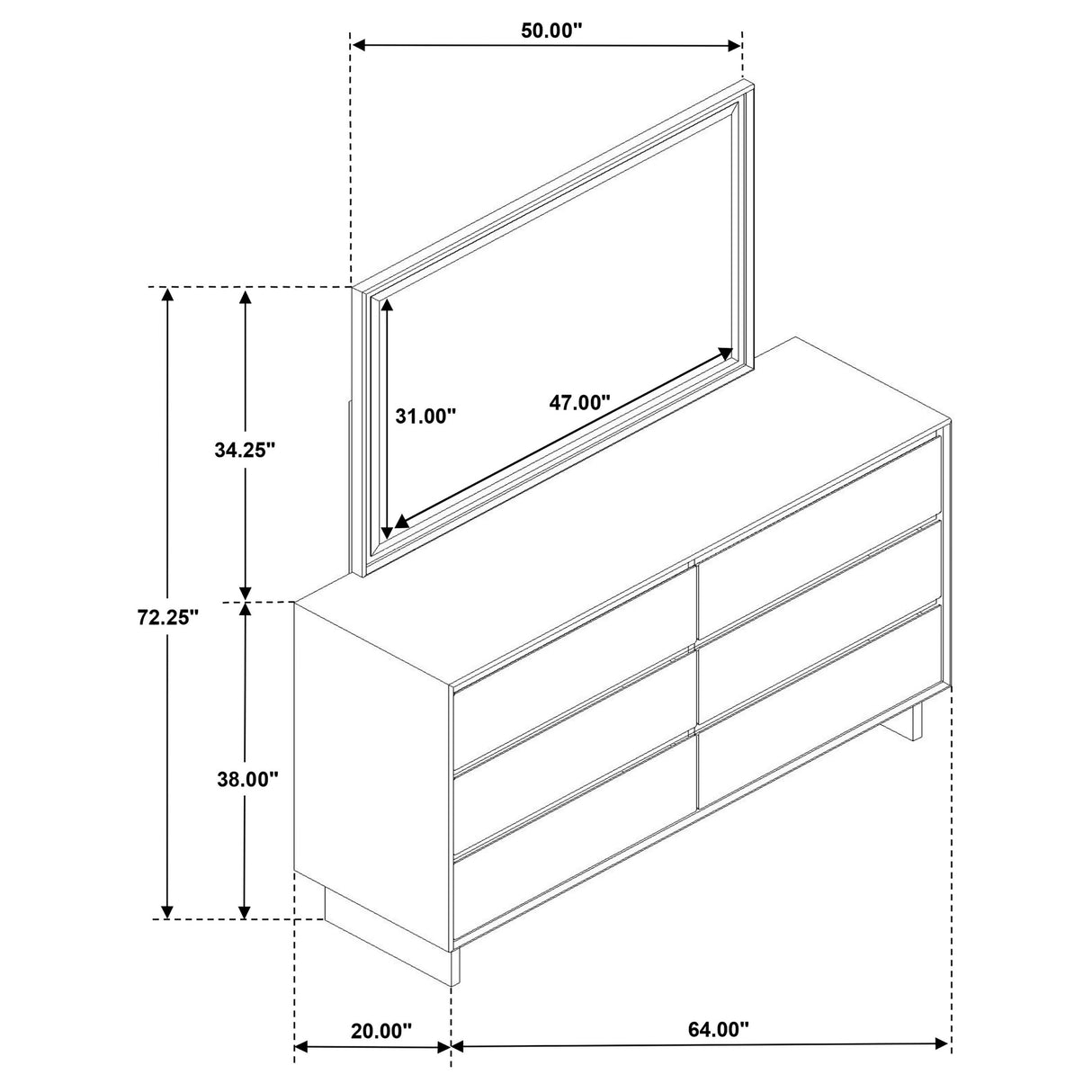 Glenwood Dresser with Mirror - Furniture World