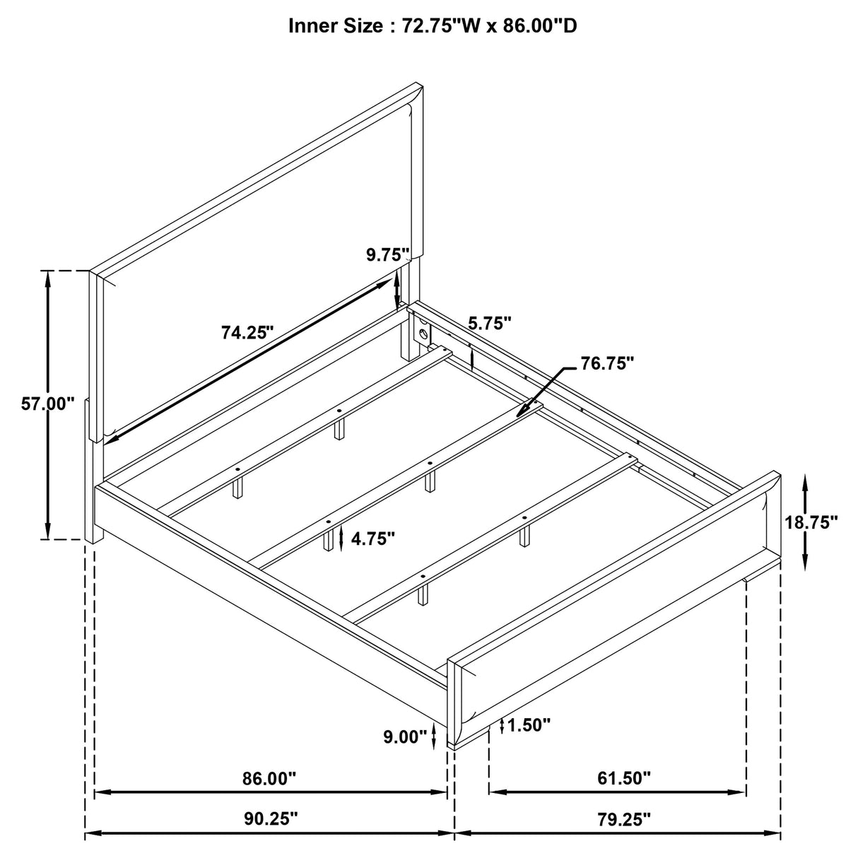 Gracemont Panel Bed - Furniture World