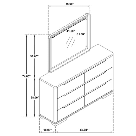 Ladera Dresser with Mirror - Furniture World