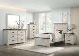 Crown Mark Furniture Leighton 2 Drawer Nightstand In White