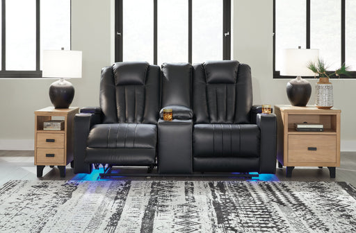 Center Point Reclining Loveseat with Console - Furniture World