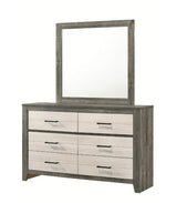 Crown Mark Furniture Rhett 6 Drawer Dresser In Gray
