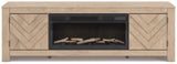 Cayboni 71" TV Stand with Electric Fireplace