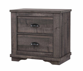Crown Mark Furniture Coralee 2 Drawer Nightstand in Gray image