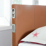 Evans E.King & Cal.King Bed Espressso, White, & Camel