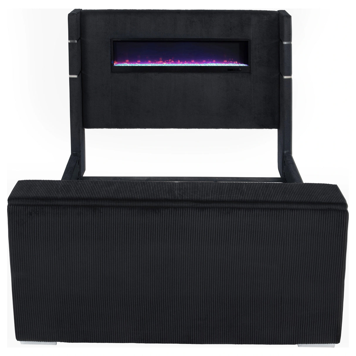 Tisdall Wingback TV Bed with Flame Visualizer