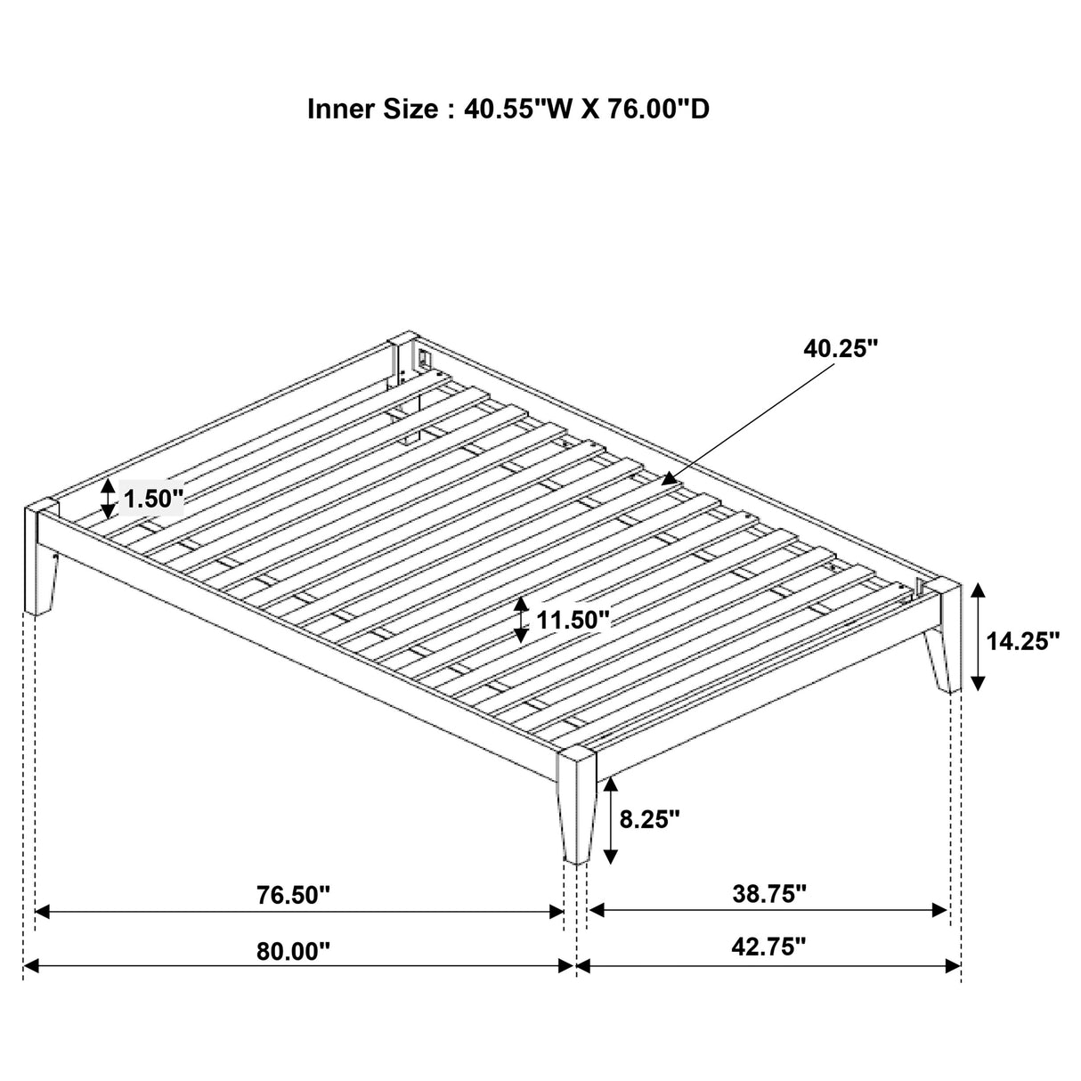 Hounslow Platform Bed Base - Furniture World