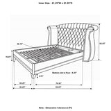 Barzini Wingback Platform Bed - Furniture World