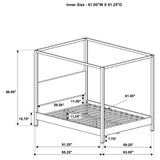 Monroe Canopy Panel Platform Bed - Furniture World