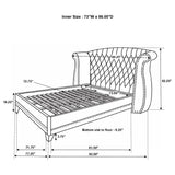 Barzini Wingback Platform Bed - Furniture World