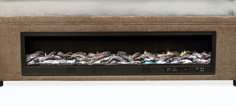 Senna Panel Bed with Bluetooth Speaker and Flame Visualizer - Furniture World