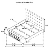 Senna Panel Bed with Bluetooth Speaker and Flame Visualizer - Furniture World