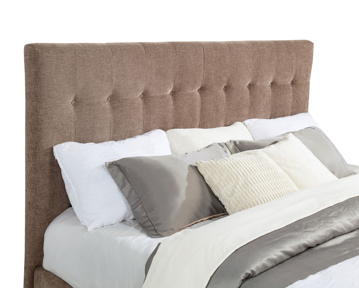 Senna Panel Bed with Bluetooth Speaker and Flame Visualizer - Furniture World