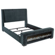 Preston Wingback Bed with Flame Visualizer and Bluetooth Speaker - Furniture World