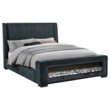 Preston Wingback Bed with Flame Visualizer and Bluetooth Speaker - Furniture World