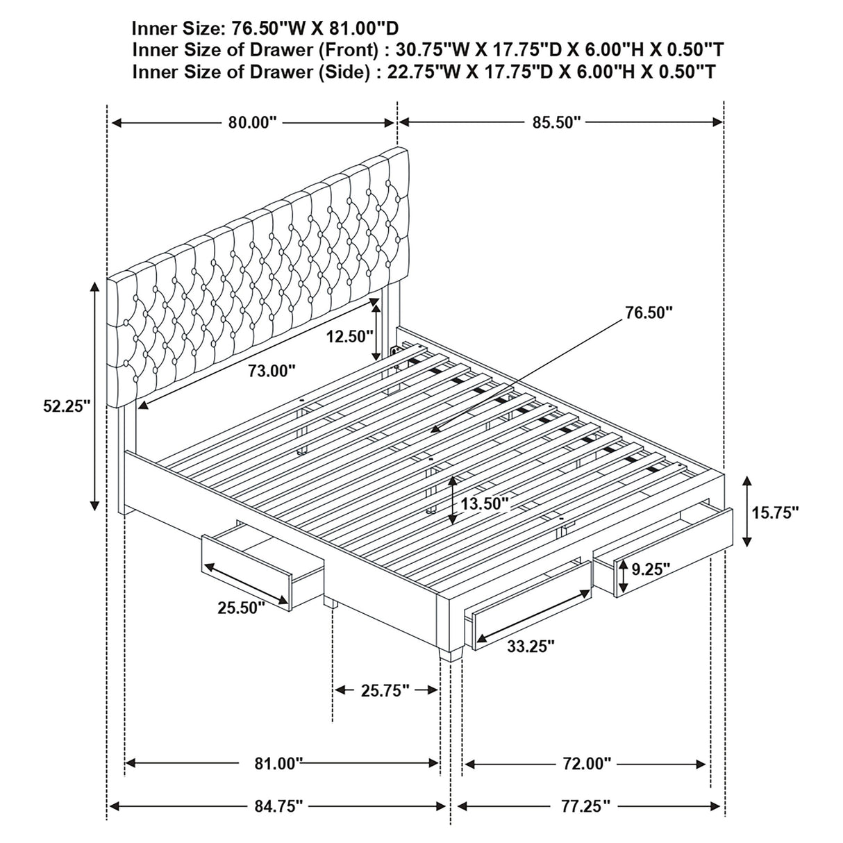 Soledad Panel Platform Storage Bed - Furniture World