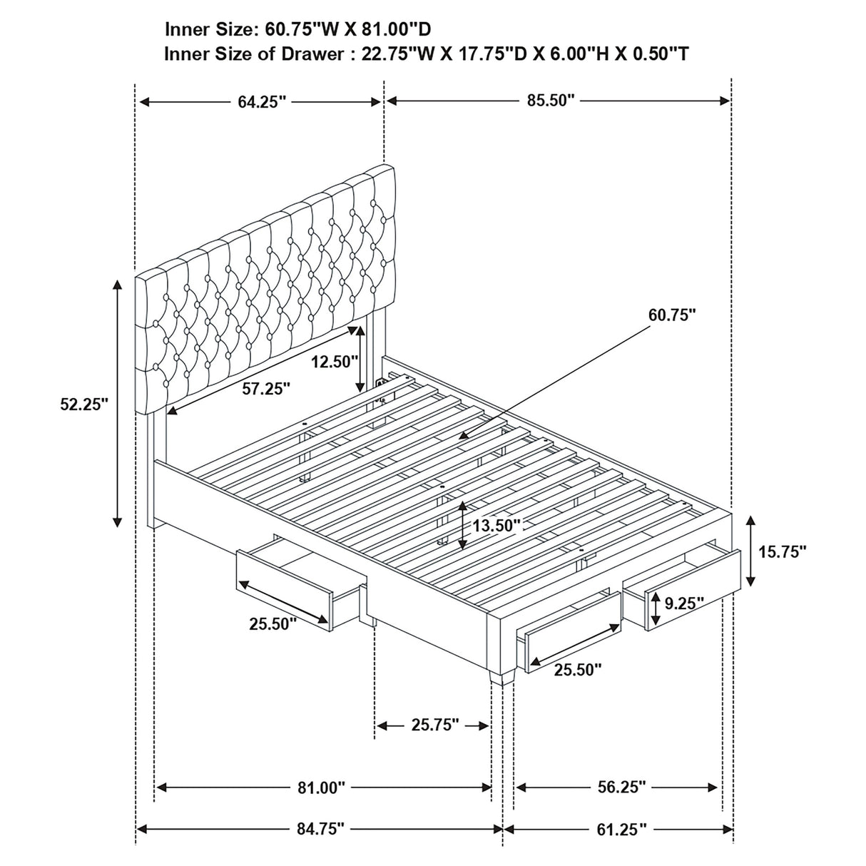 Soledad Panel Platform Storage Bed - Furniture World