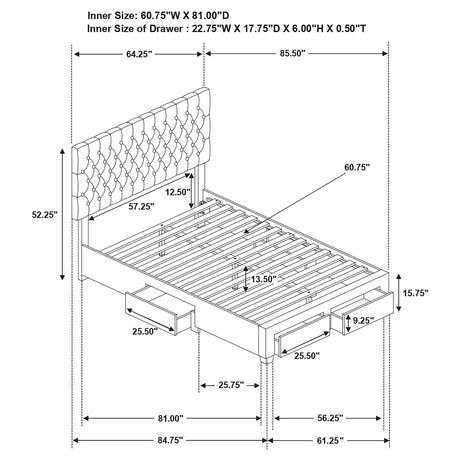 Soledad Panel Platform Storage Bed - Furniture World