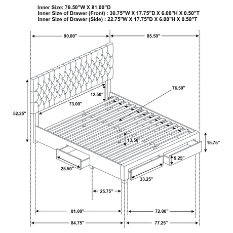 Soledad Panel Platform Storage Bed - Furniture World
