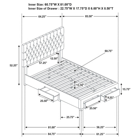 Soledad Panel Platform Storage Bed - Furniture World