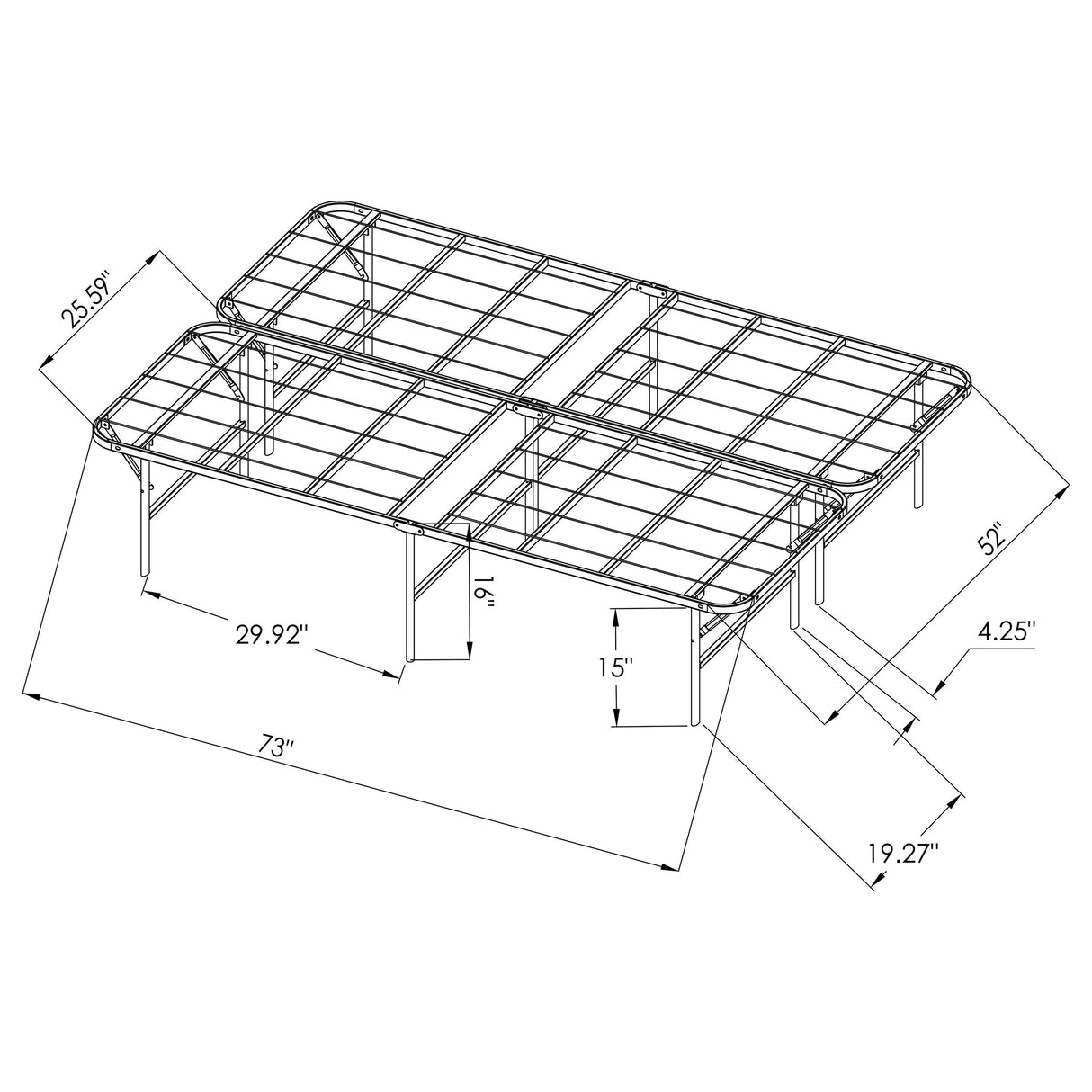 Mabel Foldable Platform Bed Frame - Furniture World
