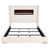 Tisdall Wingback Bed with Flame Visualizer - Furniture World