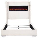 Tisdall Wingback Bed with Flame Visualizer - Furniture World