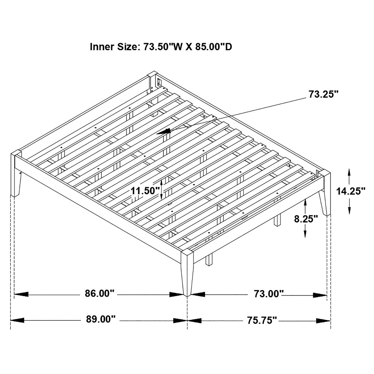 Hounslow Platform Bed Base - Furniture World