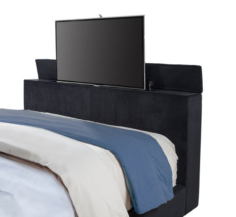 Tisdall Wingback TV Bed with Flame Visualizer - Furniture World