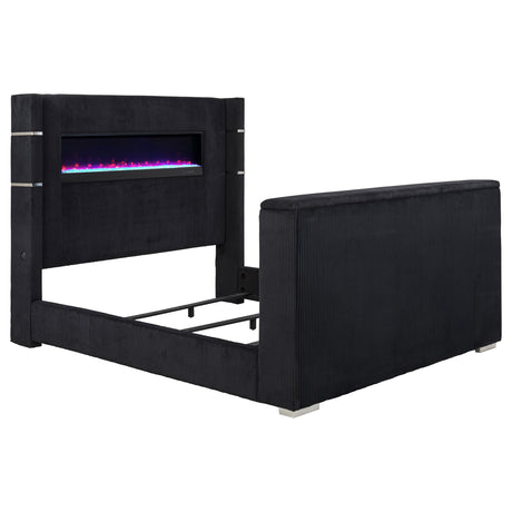 Tisdall Wingback TV Bed with Flame Visualizer - Furniture World