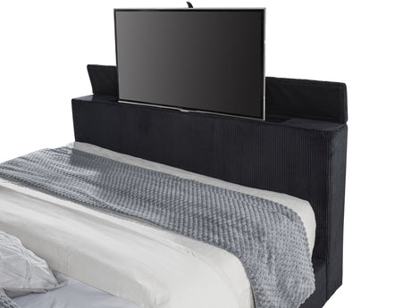 Tisdall Wingback TV Bed with Flame Visualizer - Furniture World