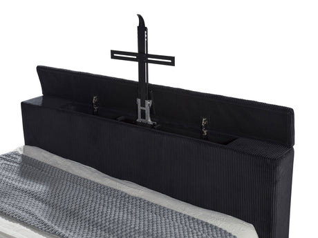 Tisdall Wingback TV Bed with Flame Visualizer - Furniture World