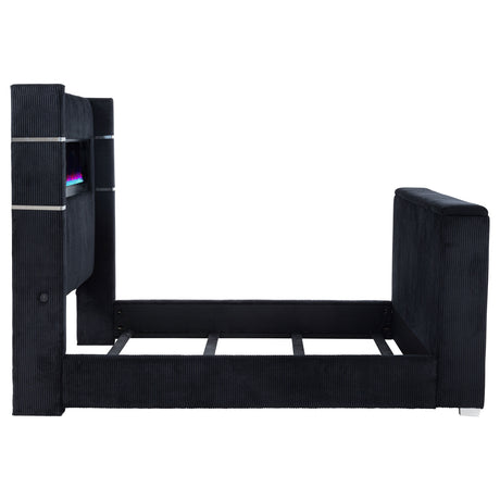 Tisdall Wingback TV Bed with Flame Visualizer - Furniture World