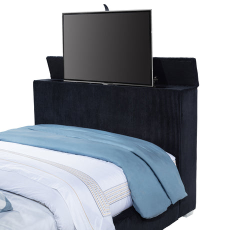 Tisdall Wingback TV Bed with Flame Visualizer - Furniture World