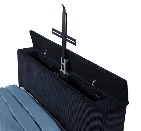 Tisdall Wingback TV Bed with Flame Visualizer - Furniture World
