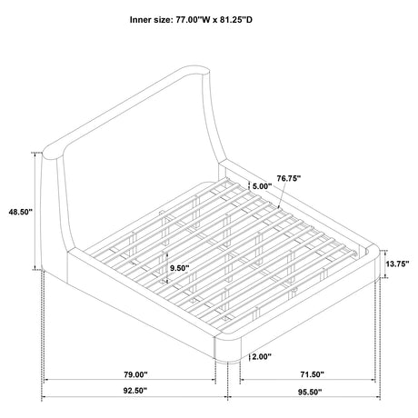 Rennes Wingback Platform Bed - Furniture World