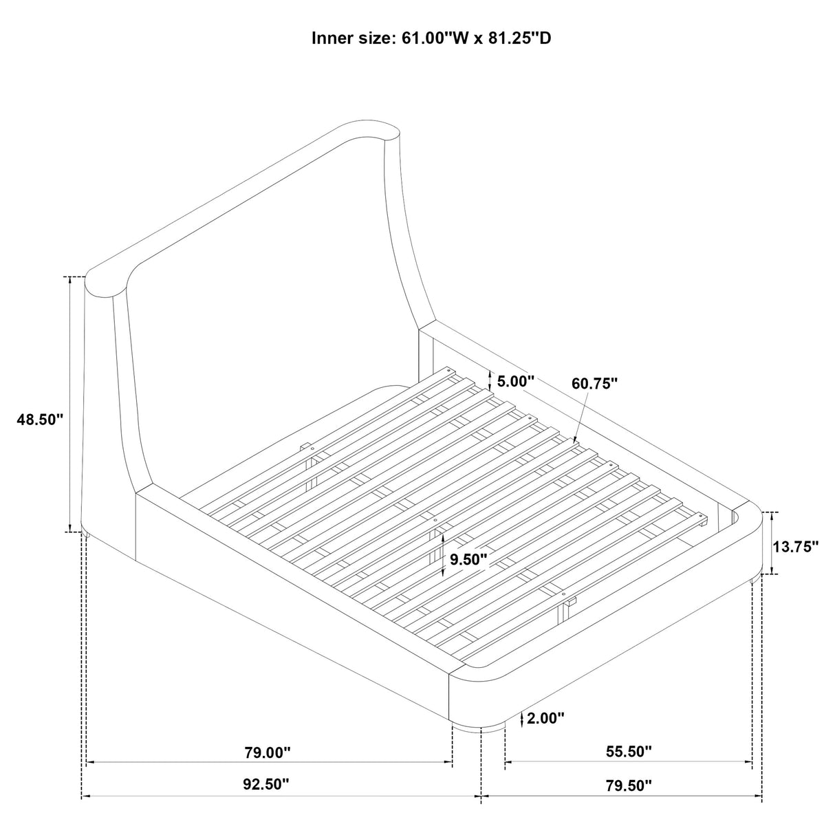 Rennes Wingback Platform Bed - Furniture World