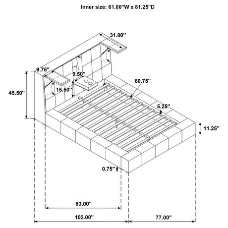 Dreux Panel Platform Bed - Furniture World