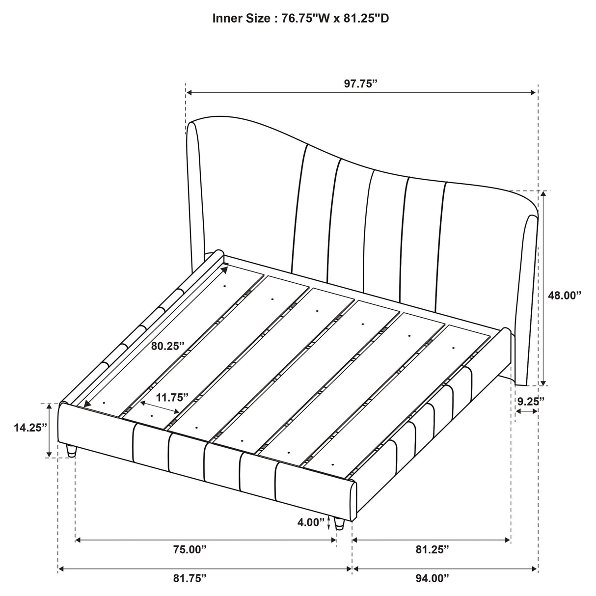 Evelyn Panel Platform Bed - Furniture World