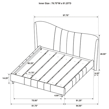 Evelyn Panel Platform Bed - Furniture World