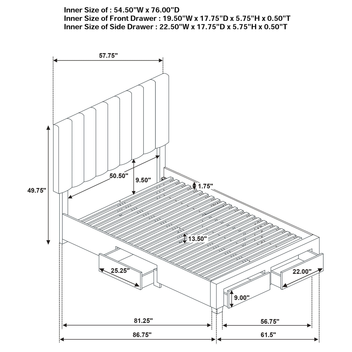 Wheatland Panel Platform Storage Bed - Furniture World